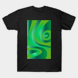 Abstract Shades of Green T-Shirt